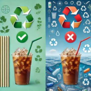 【徹底比較】紙ストローとプラスチックストローの違いとは?環境への影響を解説🌏✨