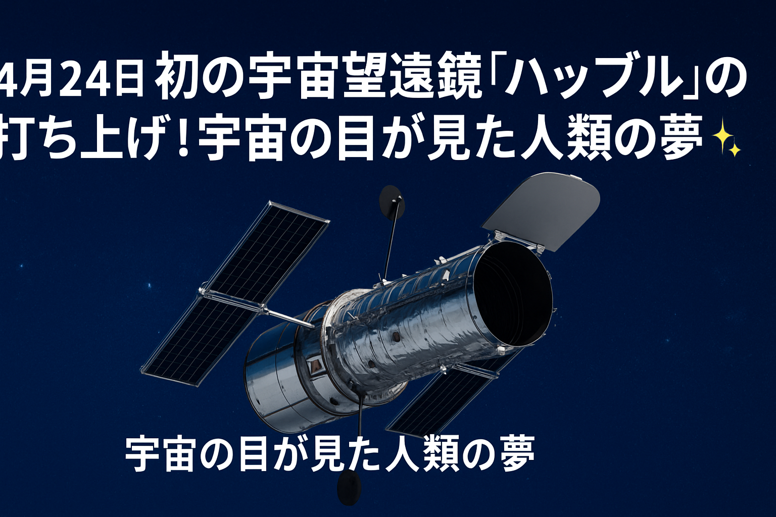【4月24日】初の宇宙望遠鏡「ハッブル」の打ち上げ!宇宙の目が見た人類の夢✨
