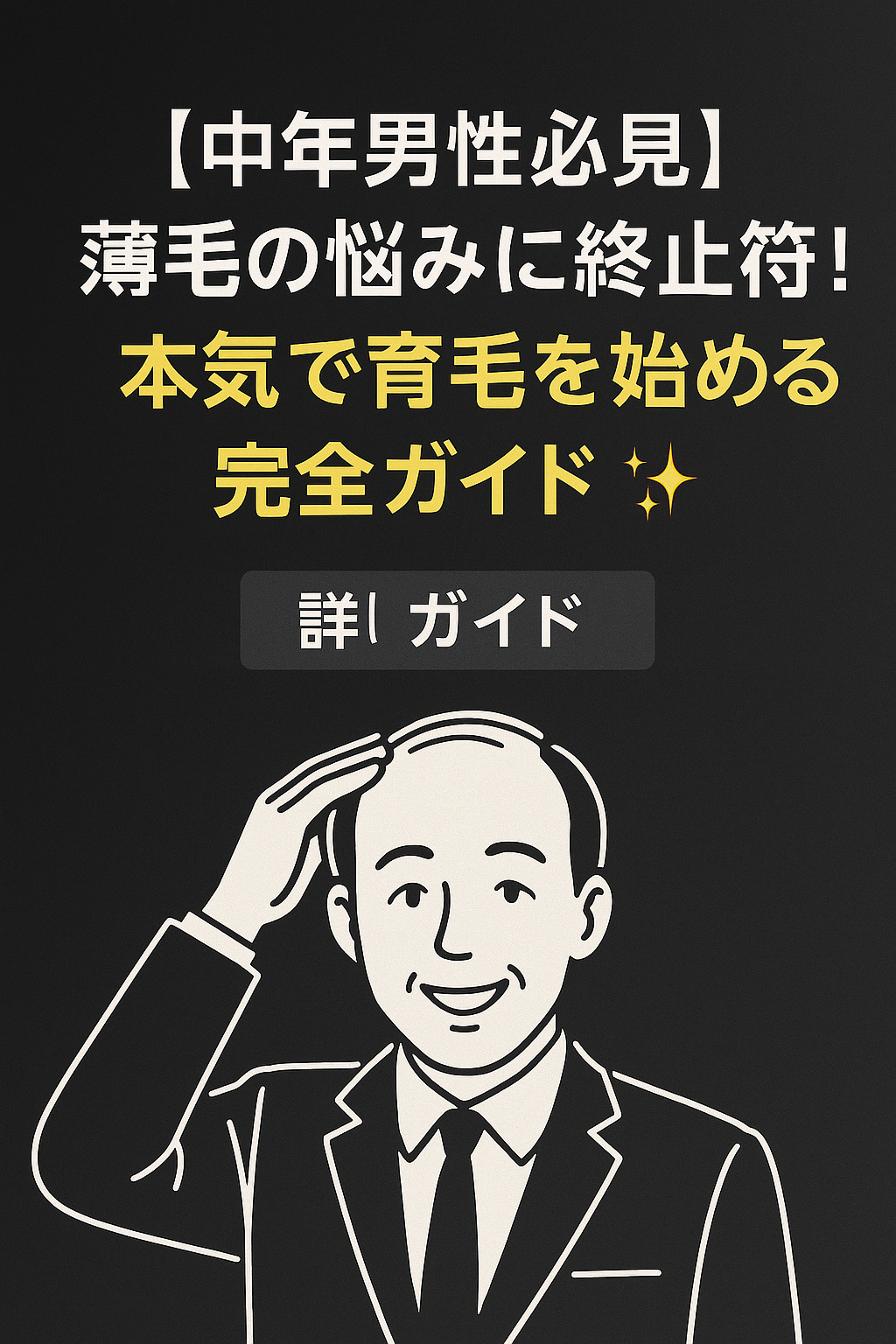 【中年男性必見】薄毛の悩みに終止符!本気で育毛を始める完全ガイド✨