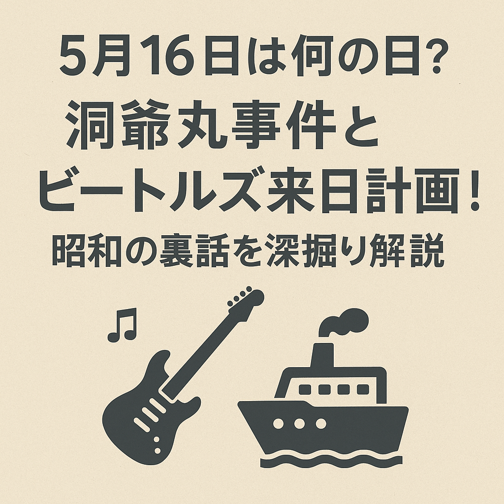 【5月16日は何の日?】🗓️洞爺丸事件とビートルズ来日計画!昭和の裏話を深掘り解説🎸🚢