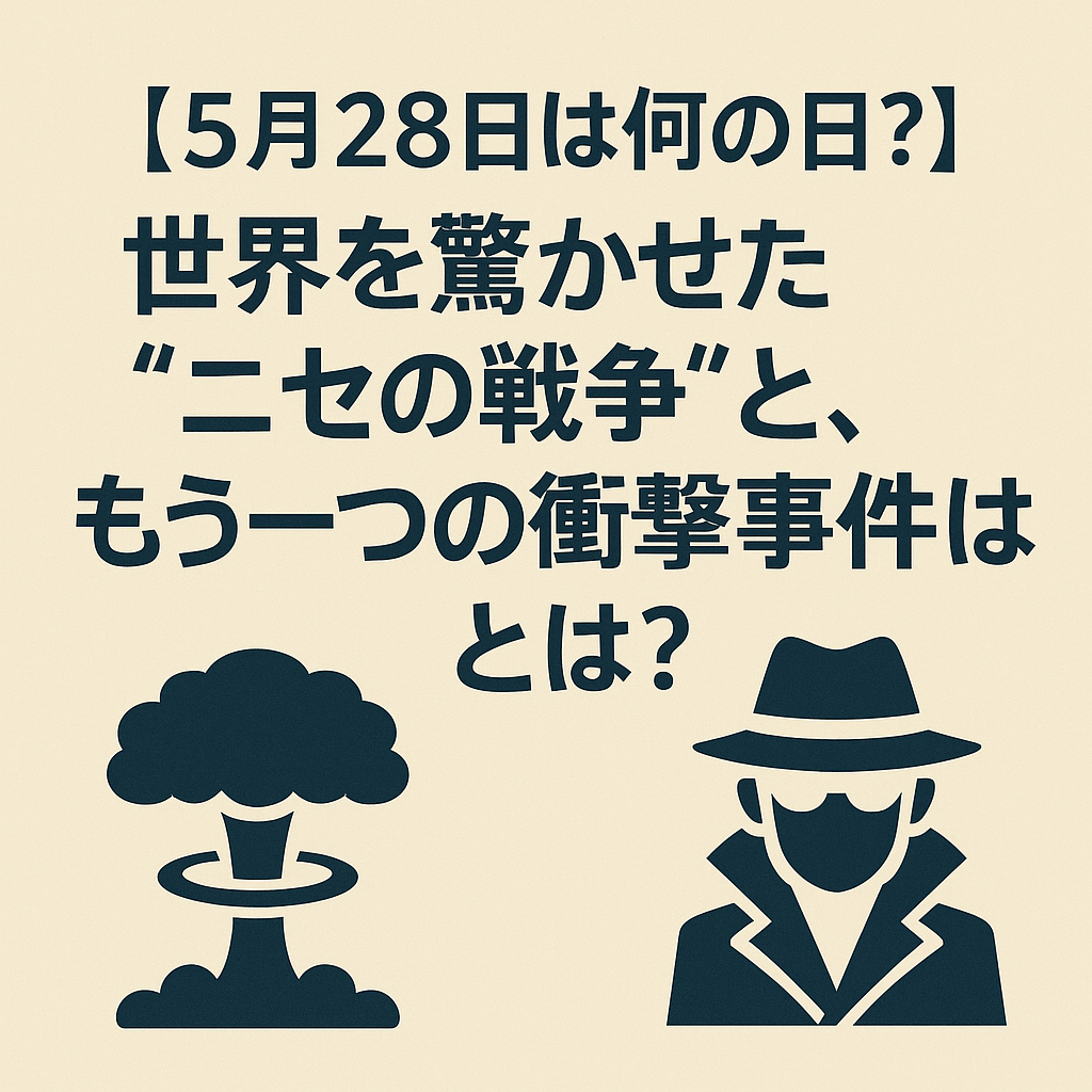 【5月28日は何の日?】世界を驚かせた“ニセの戦争”と、もう一つの衝撃事件とは?🌍💣