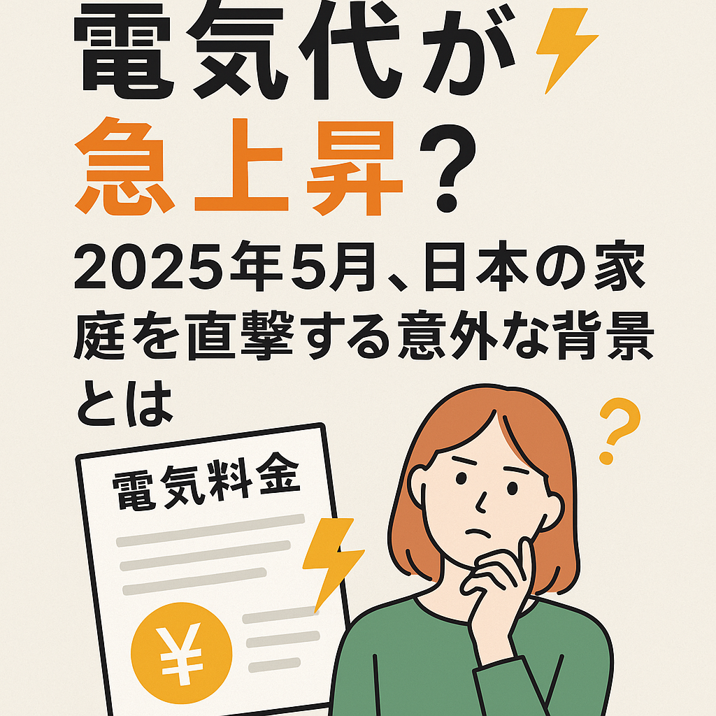 【なぜ今“電気代”が急上昇?】2025年5月、日本の家庭を直撃する意外な背景とは⚡