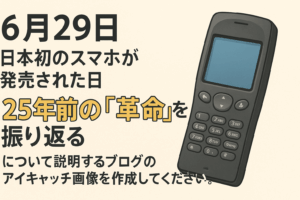 【6月29日】日本初のスマホが発売された日📱｜25年前の「革命」を振り返る