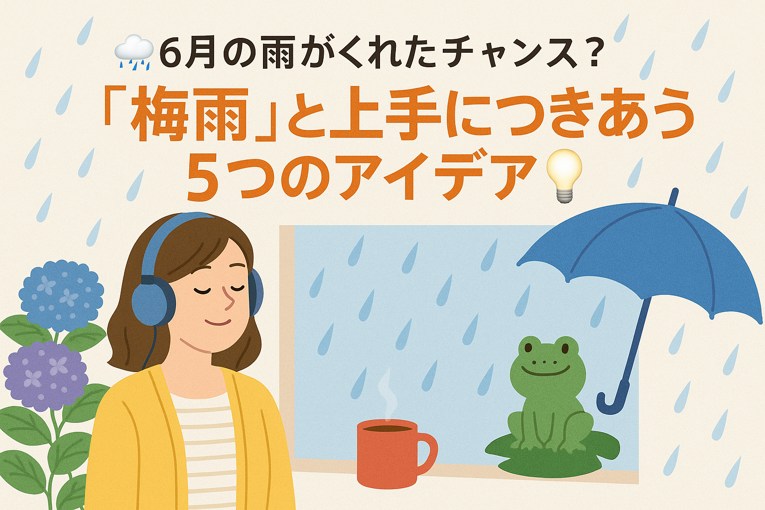 🌧️6月の雨がくれたチャンス?「梅雨」と上手につきあう5つのアイデア💡