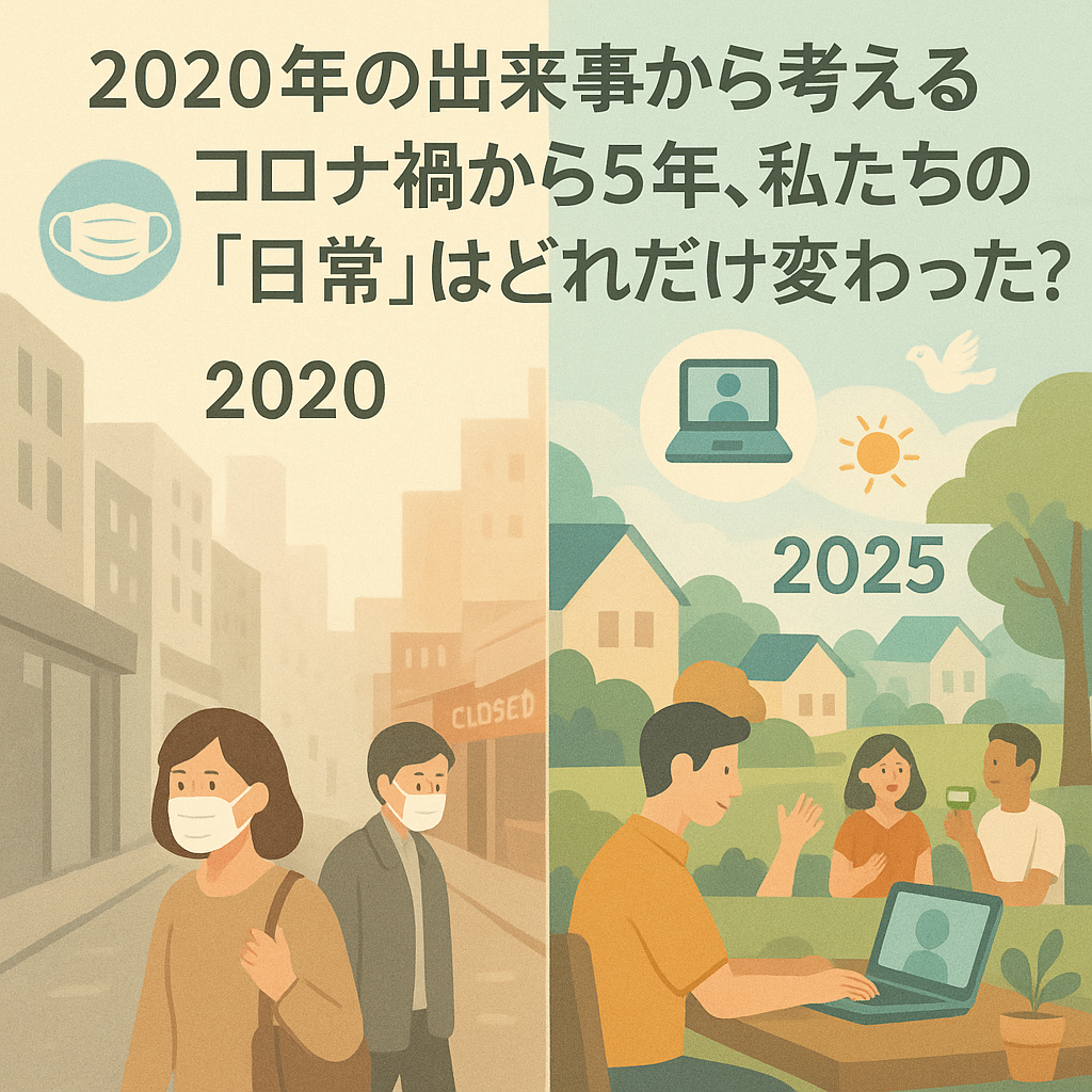 【2020年の出来事から考える】コロナ禍から5年、私たちの「日常」はどれだけ変わった?🕊️