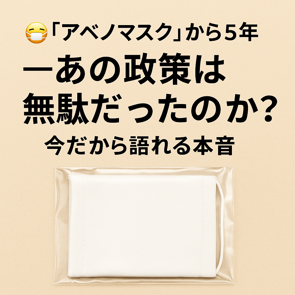 😷「アベノマスク」から5年——あの政策は無駄だったのか?今だから語れる本音