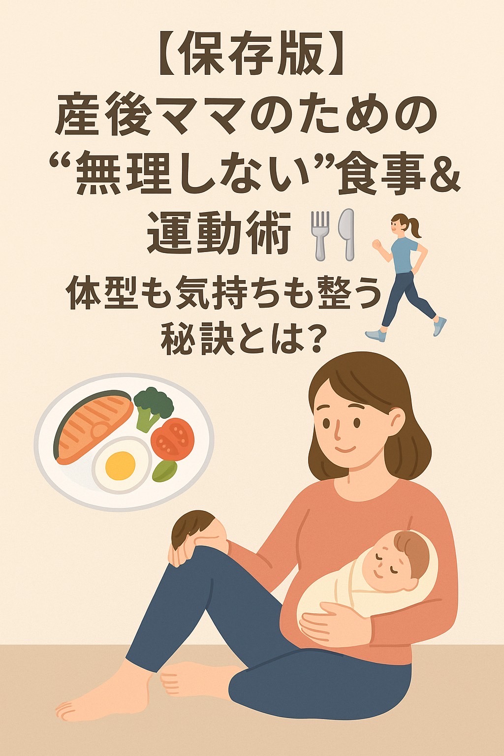 【保存版】産後ママのための“無理しない”食事&運動術🍽️🏃♀️体型も気持ちも整う秘訣とは?