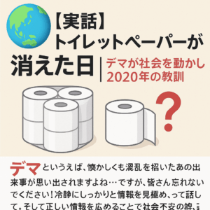🌍【実話】トイレットペーパーが消えた日｜デマが社会を動かした2020年の教訓
