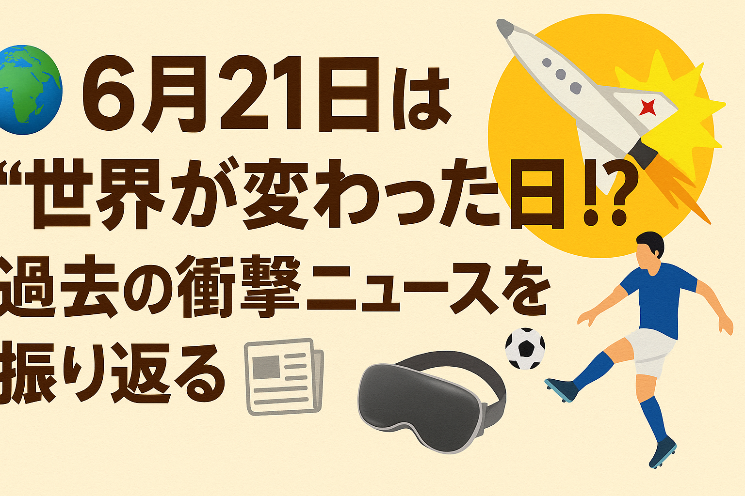 🌍6月21日は“世界が変わった日”!?過去の衝撃ニュースを振り返る🗞️