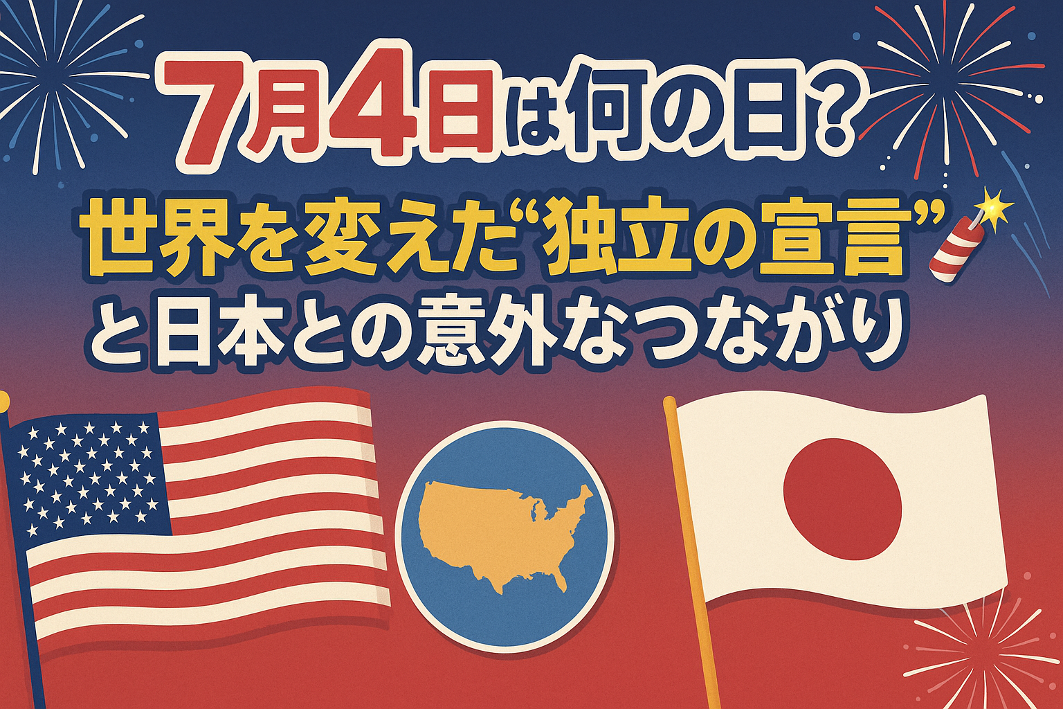 🎆【7月4日は何の日?】世界を変えた“独立の宣言”と日本との意外なつながり