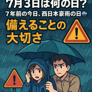【7月3日は何の日？】7年前の今日、西日本豪雨が始まった日――「備えること」の大切さをもう一度🌧️