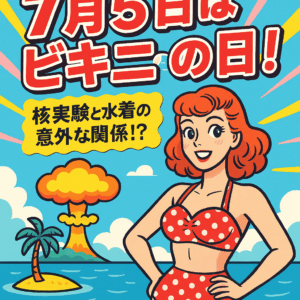 🗓7月5日はビキニの日！核実験と水着が繋がっていた！？その意外な関係とは？