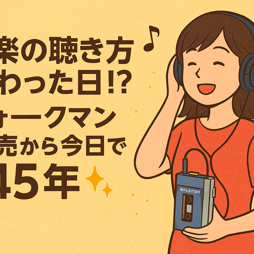 🎧音楽の聴き方が変わった日!?ウォークマン発売から今日で45年✨