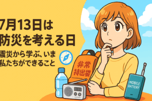 【7月13日は防災を考える日】震災から学ぶ、いま私たちができること🧭