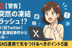 ❌【警告】突然の凍結ラッシュ！？X（旧Twitter）大量凍結事件から1年…SNS運用で気をつけるべきポイント5選