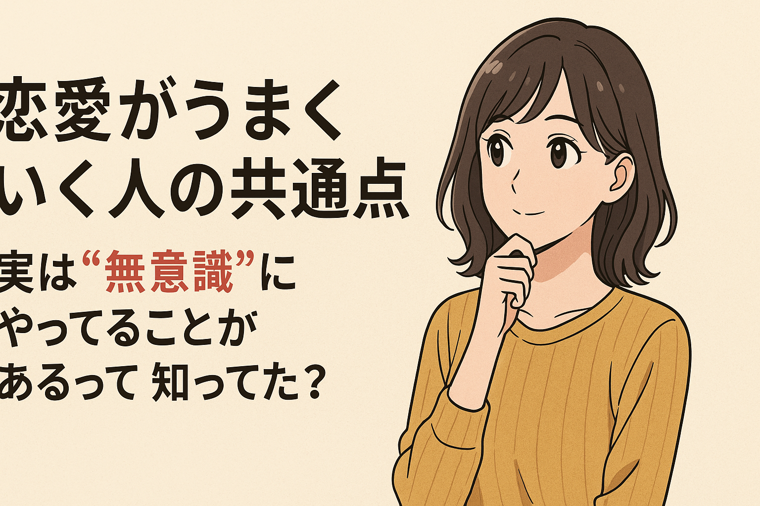 【恋愛がうまくいく人の共通点】実は“無意識”にやってることがあるって知ってた?