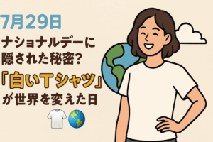 【7月29日】ナショナルデーに隠された秘密?「白いTシャツ」が世界を変えた日🌍👕