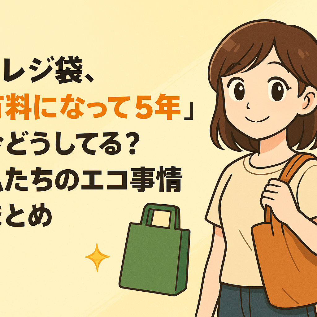 🛍️「レジ袋、有料になって5年」今どうしてる?私たちのエコ事情まとめ!