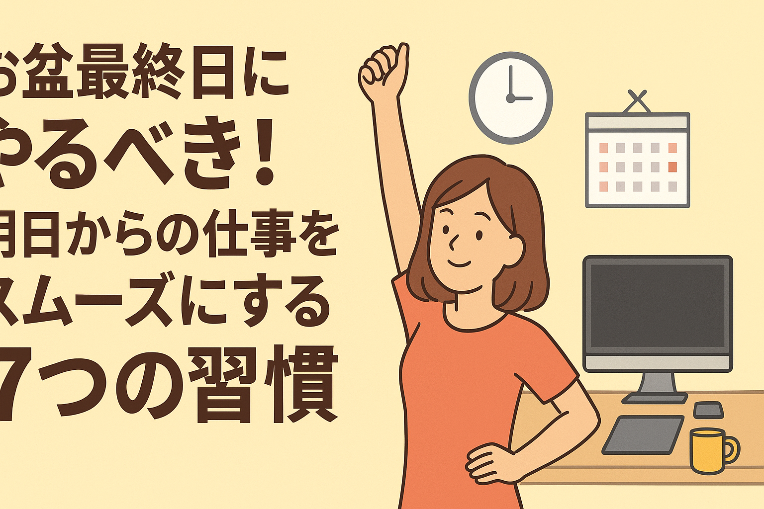 🌅お盆最終日にやるべき！明日からの仕事をスムーズにする7つの習慣