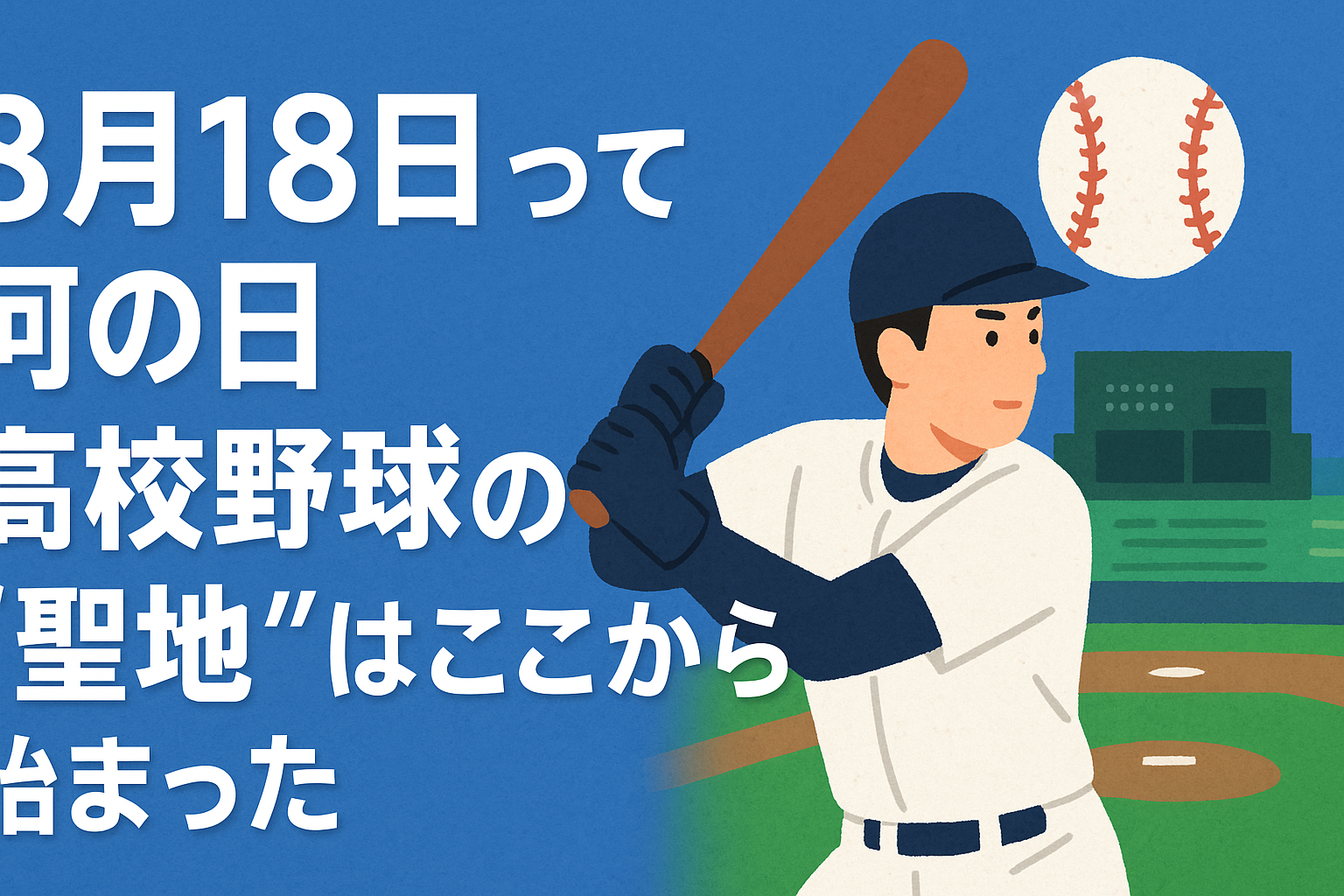 8月18日って何の日?高校野球の“聖地”はここから始まった🏟📜