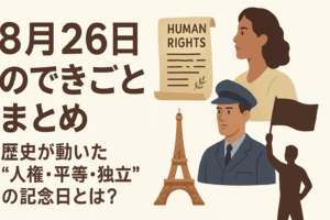 8月26日のできごとまとめ：歴史が動いた“人権・平等・独立”の記念日とは？