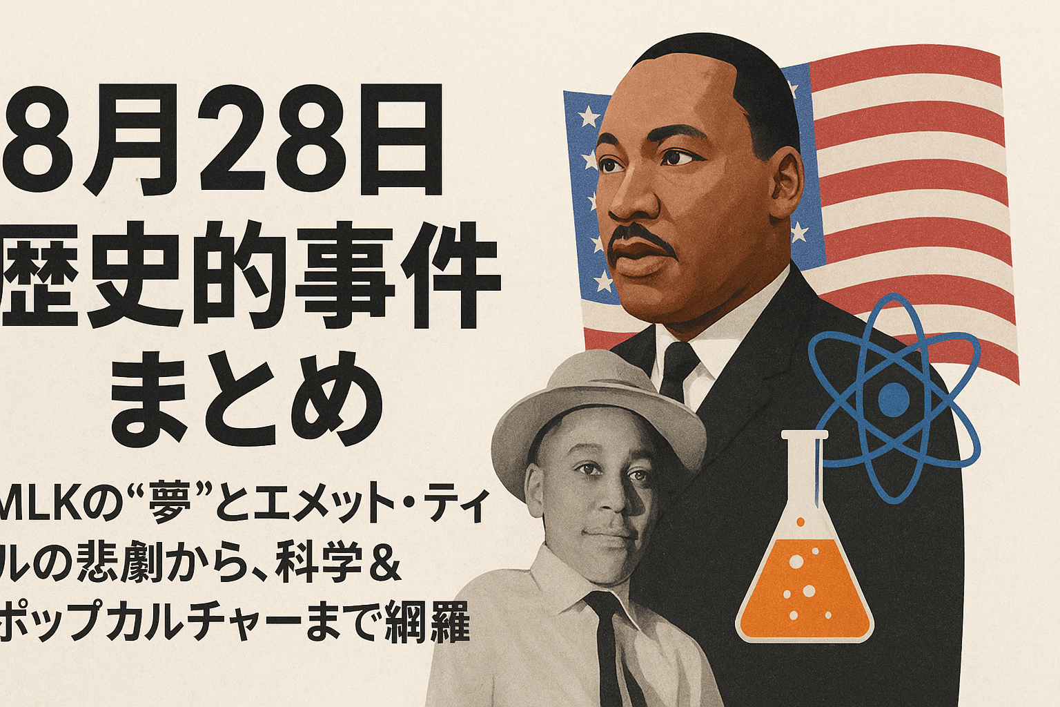 8月28日に起きた歴史的事件まとめ:MLKの“夢”とエメット・ティルの悲劇から、科学&ポップカルチャーまで網羅