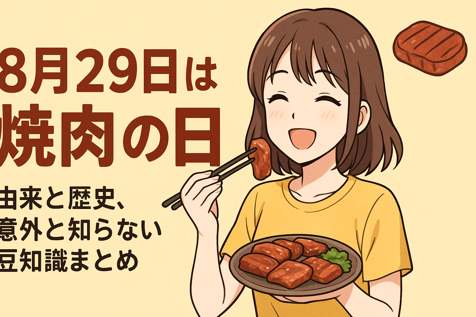 【8月29日は焼肉の日🍖】由来と歴史、意外と知らない豆知識まとめ