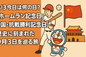 【9/3今日は何の日？】「ホームラン記念日」から「中国・抗戦勝利記念日」まで　歴史に刻まれた9月3日を巡る旅