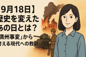 【9月18日】歴史を変えたあの日とは？「満州事変」から考える現代への教訓