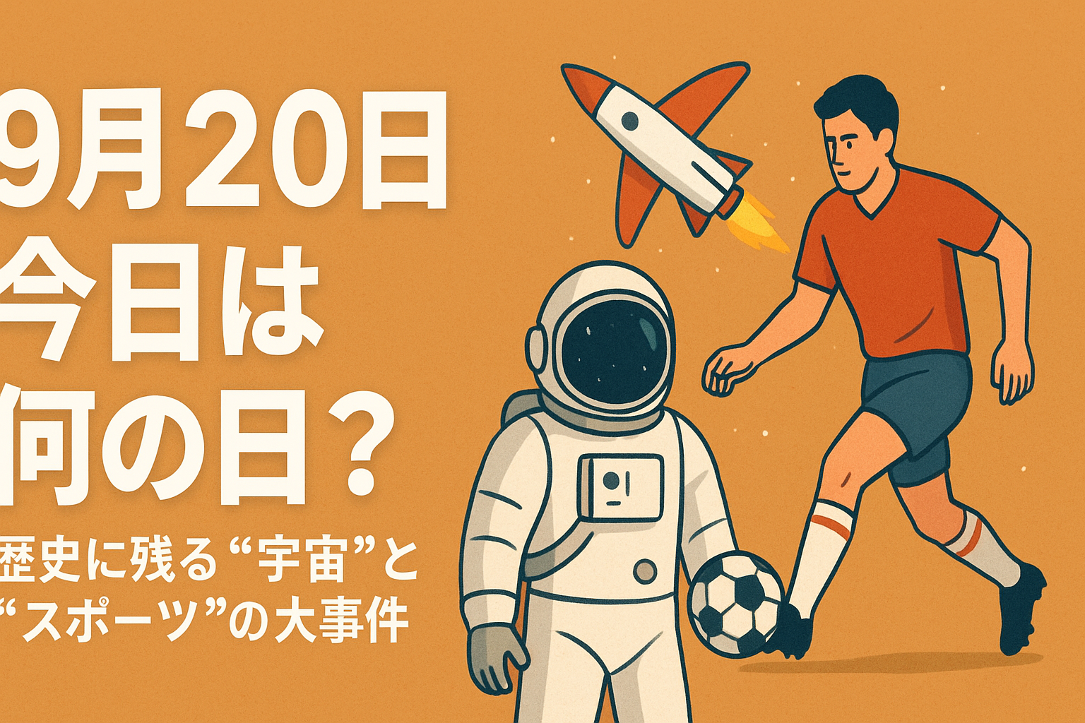 【9月20日】今日は何の日？🚀 歴史に残る“宇宙”と“スポーツ”の大事件