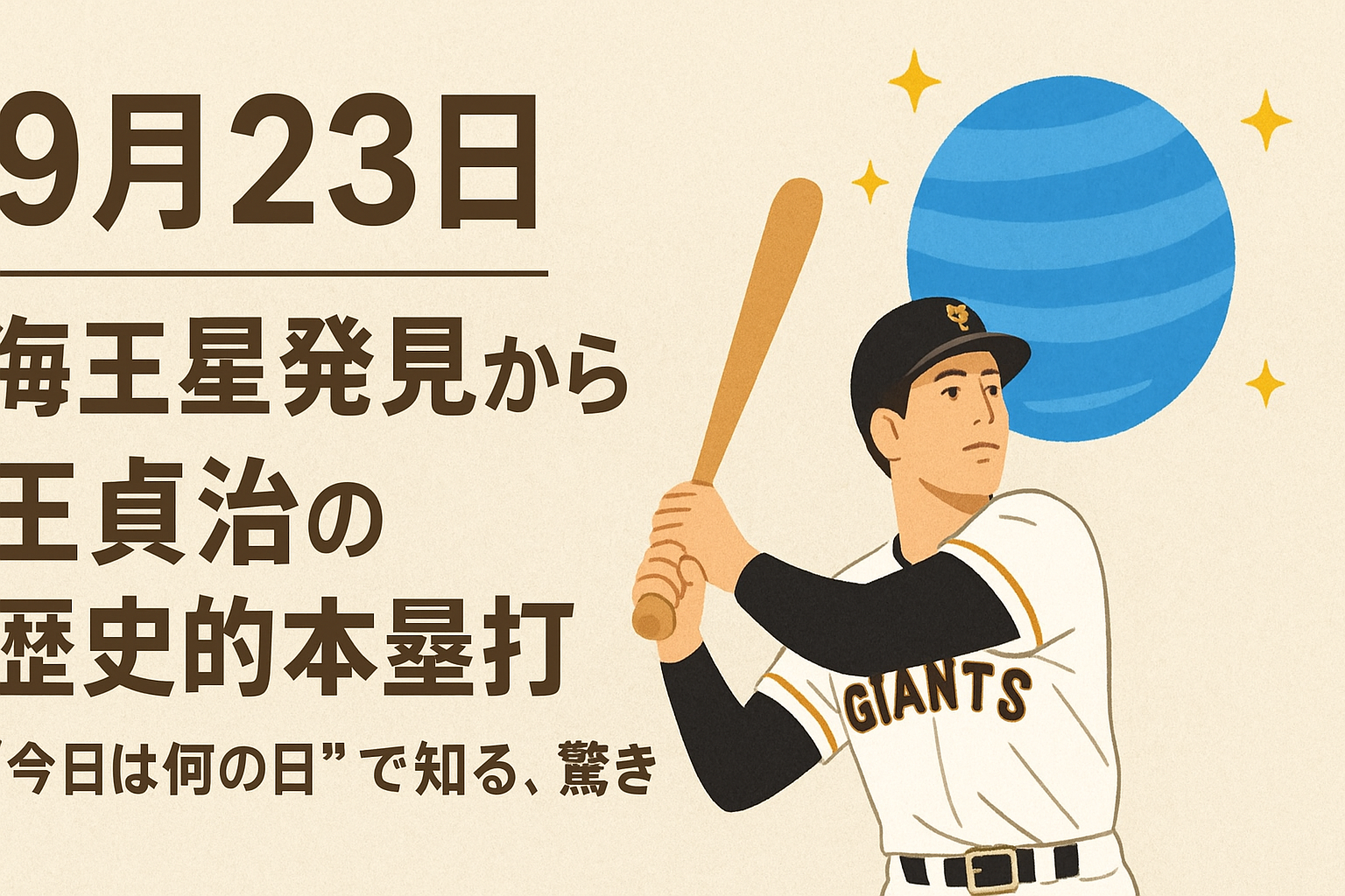 「9月23日：海王星発見から王貞治の歴史的本塁打まで ― “今日は何の日”で知る、驚きの過去」