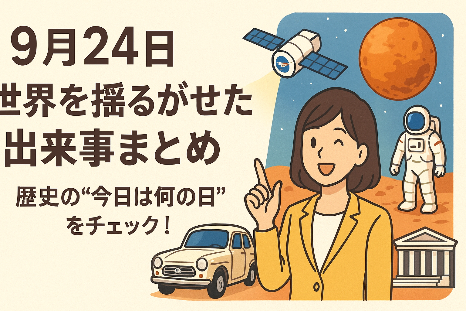 【9月24日】世界を揺るがせた出来事まとめ｜歴史の“今日は何の日”をチェック！