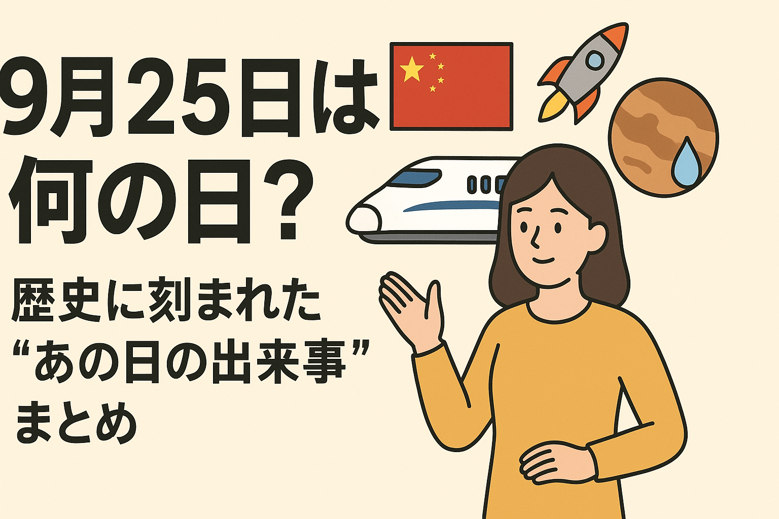 9月25日は何の日？🚀 歴史に刻まれた“あの日の出来事”まとめ