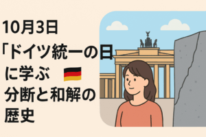 【10月3日】「ドイツ統一の日」に学ぶ分断と和解の歴史 🇩🇪✨