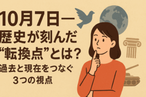 10月7日──歴史が刻んだ“転換点”とは？過去と現在をつなぐ3つの視点
