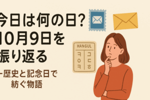 今日は何の日？10月9日を振り返る — 歴史と記念日で紡ぐ物語