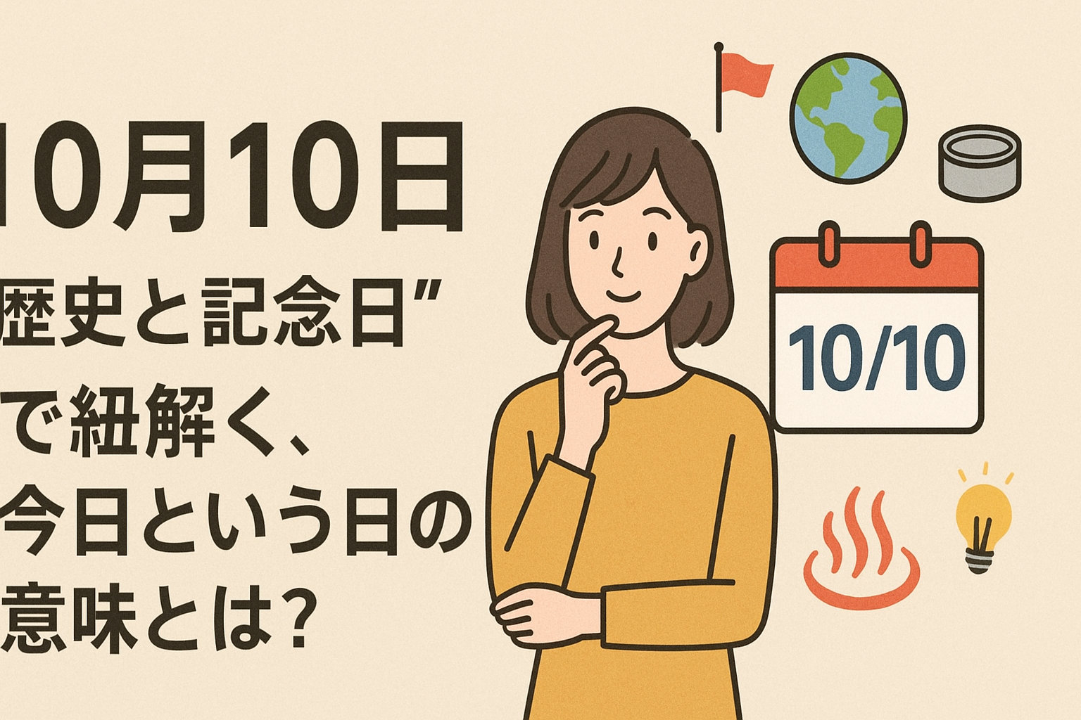 10月10日 “歴史と記念日”で紐解く、今日という日の意味とは?