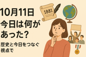 10月11日──今日は何があった？歴史と今日をつなぐ視点で