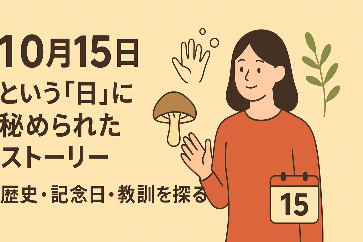 10月15日という「日」に秘められたストーリー|歴史・記念日・教訓を探る