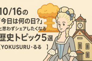 10月16日は何の日？思わずシェアしたくなる歴史トピック５選【YOKUSURU・るる】