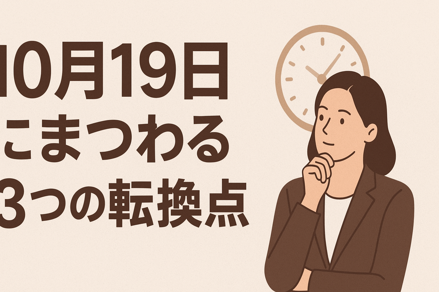 「10月19日」にまつわる3つの転換点📅