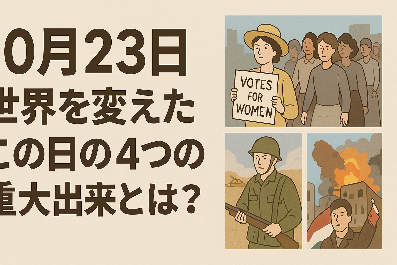 10月23日:世界を変えた“この日”の4つの重大出来事とは?