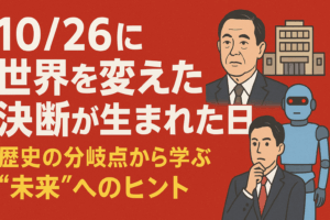 10/26に“世界を変えた決断”が生まれた日〜歴史の分岐点から学ぶ”未来”へのヒント