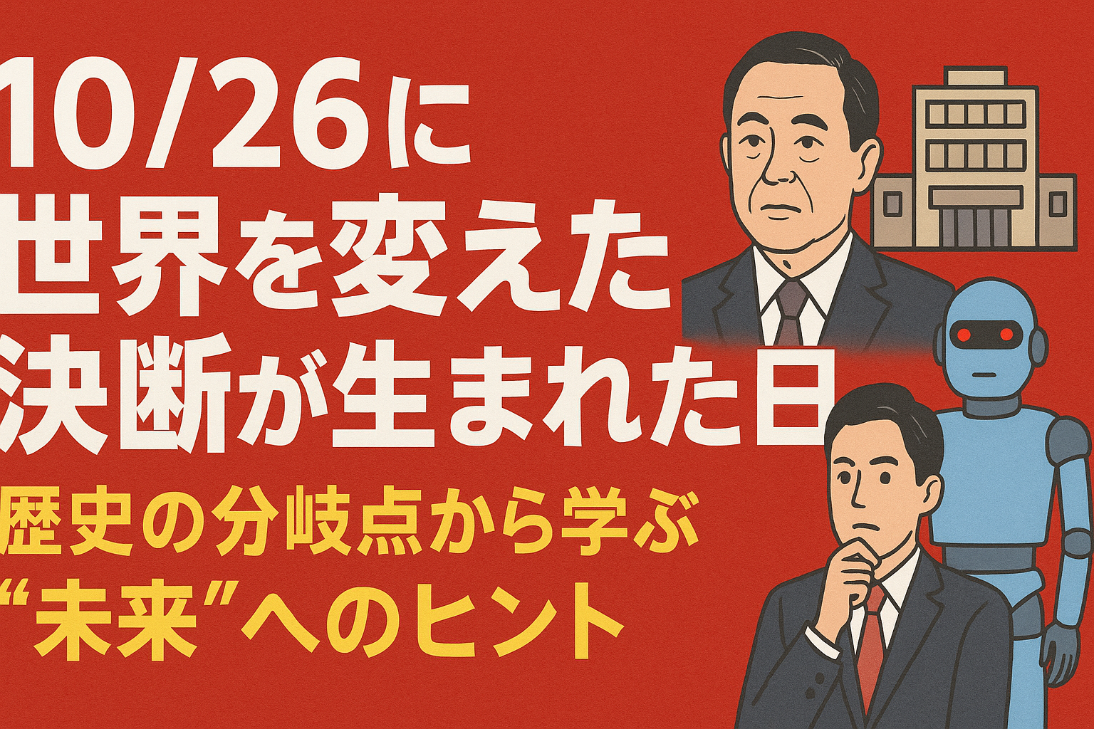 10/26に“世界を変えた決断”が生まれた日〜歴史の分岐点から学ぶ”未来”へのヒント