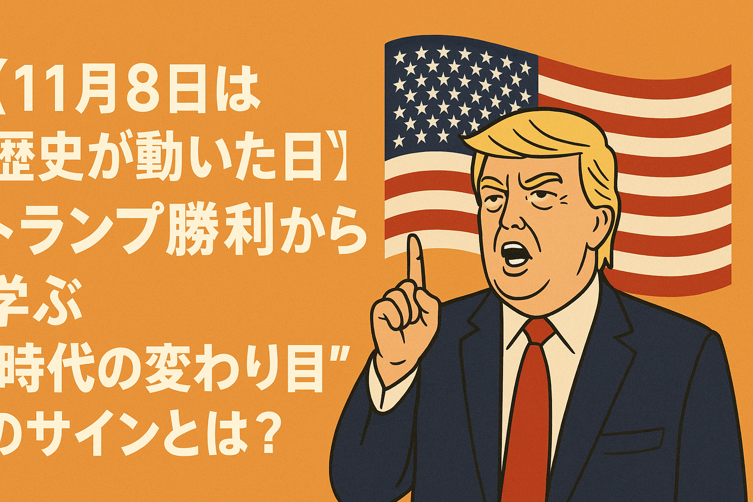 【11月8日は“歴史が動いた日”】トランプ勝利から学ぶ“時代の変わり目”のサインとは?