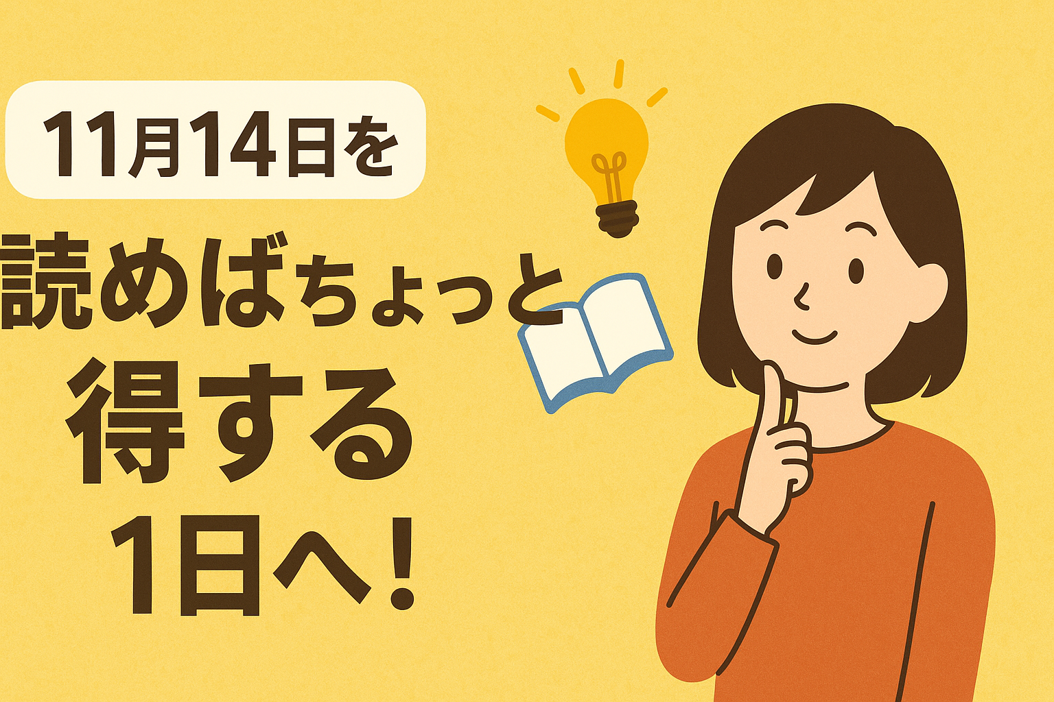 11月14日を「読めばちょっと得する」１日へ！