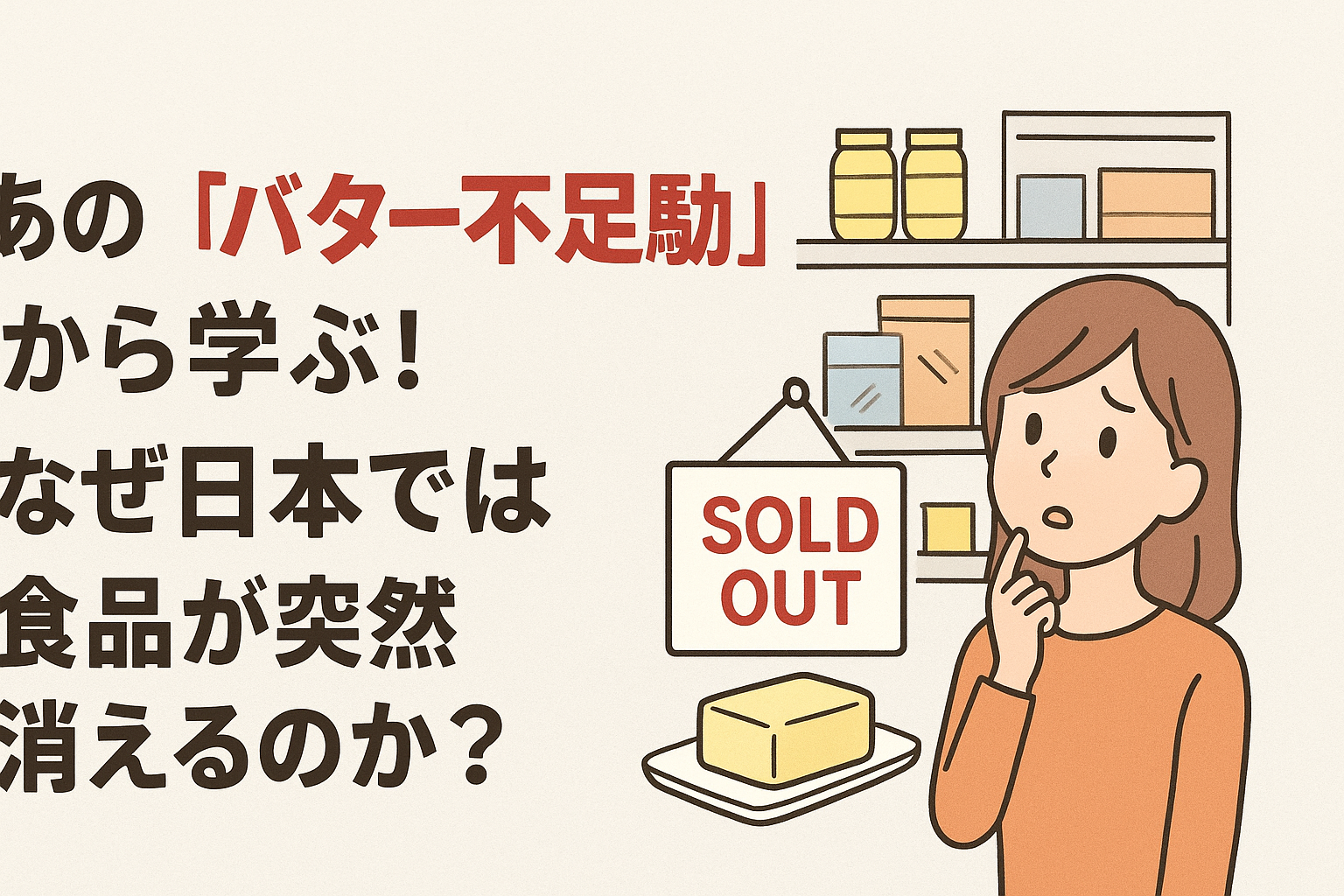 あの“バター不足騒動”から学ぶ！なぜ日本では食品が突然消えるのか？