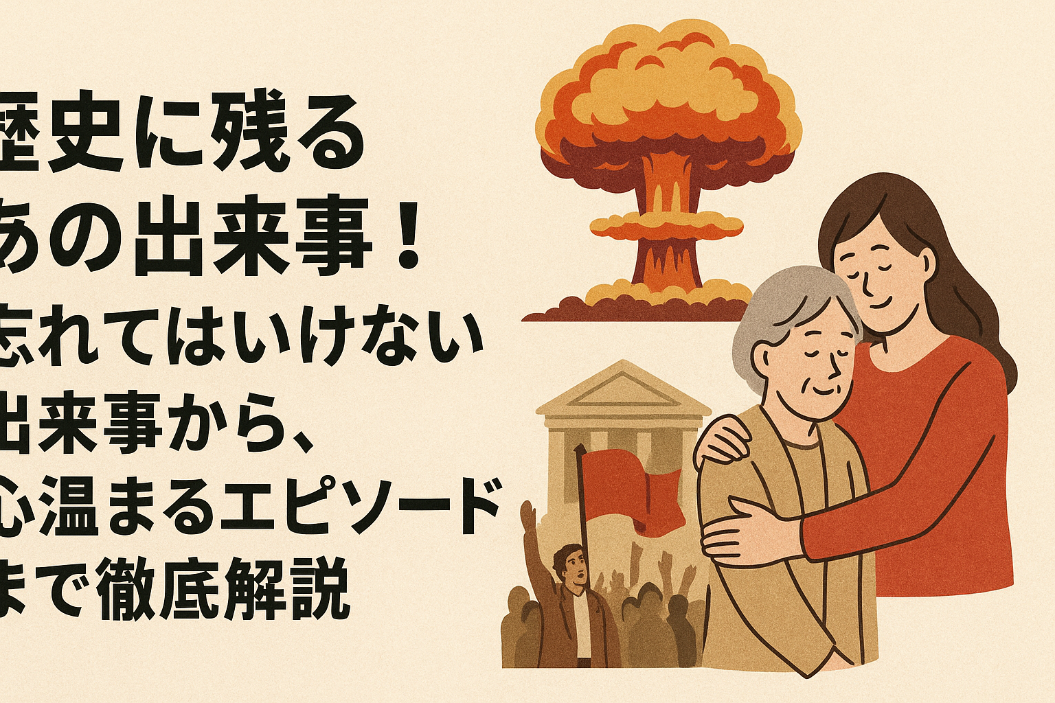 歴史に残るあの出来事！忘れてはいけない出来事から、心温まるエピソードまで徹底解説✨