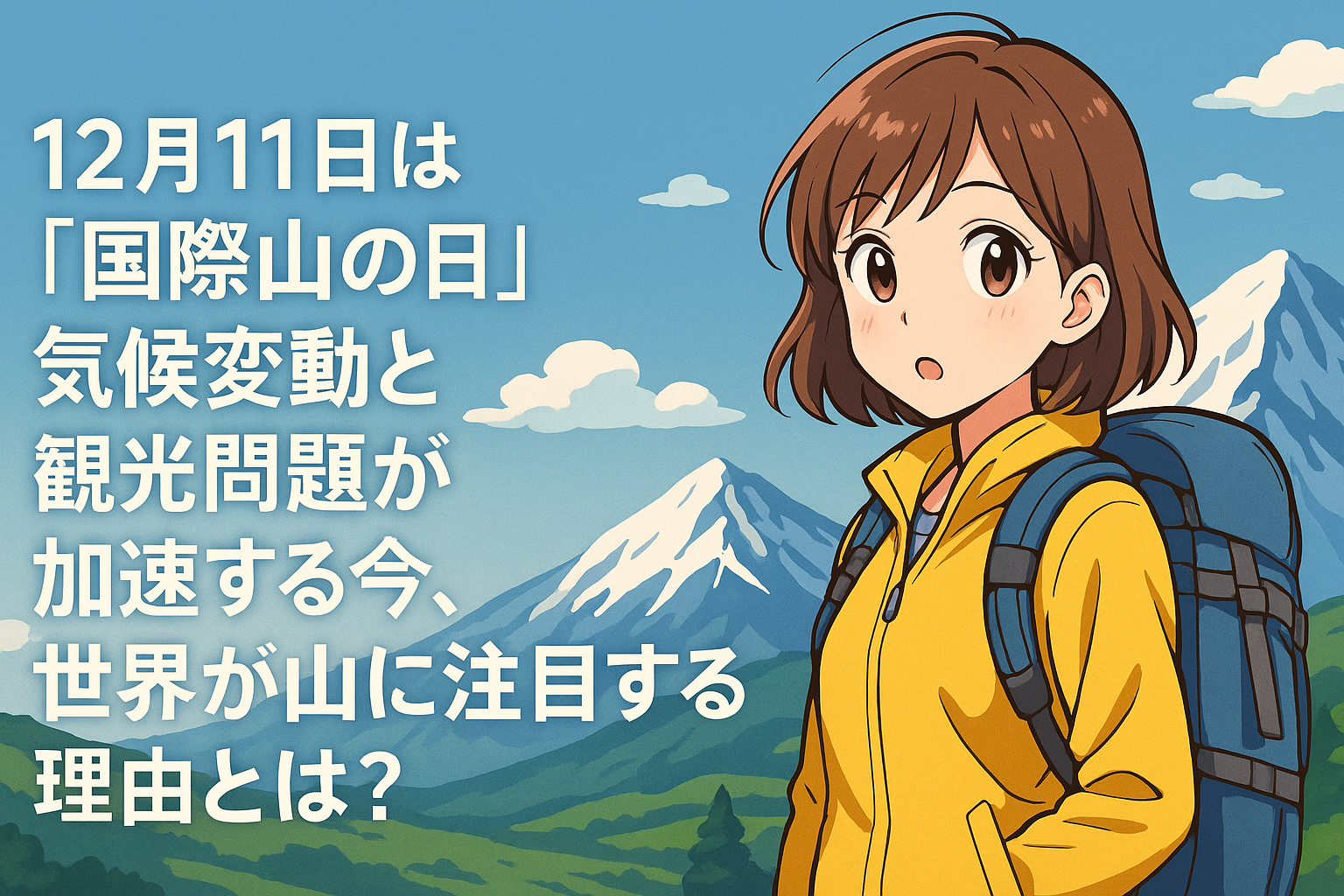 12月11日は「国際山の日」！気候変動と観光問題が加速する今、世界が山に注目する理由とは？