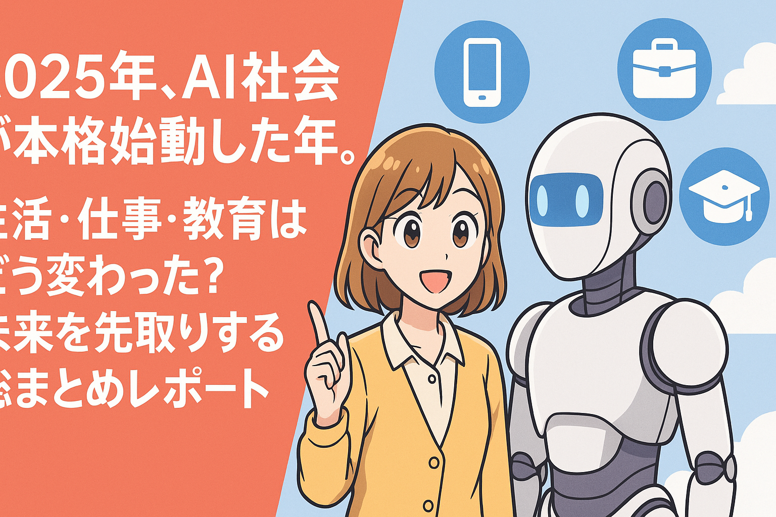 2025年、AI社会が本格始動した年。生活・仕事・教育はどう変わった？未来を先取りする総まとめレポート